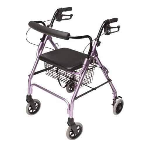 Lumex Walkabout Lite Four-Wheel Rollators - Lightweight 14.5 lbs - Senior.com Rollators